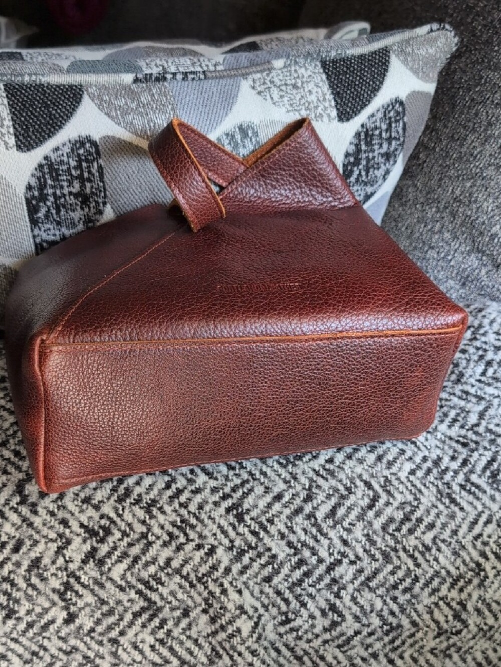 Portland Leather Nutmeg Large Naomi Shoulder Bag Euc - Picture 5 of 13